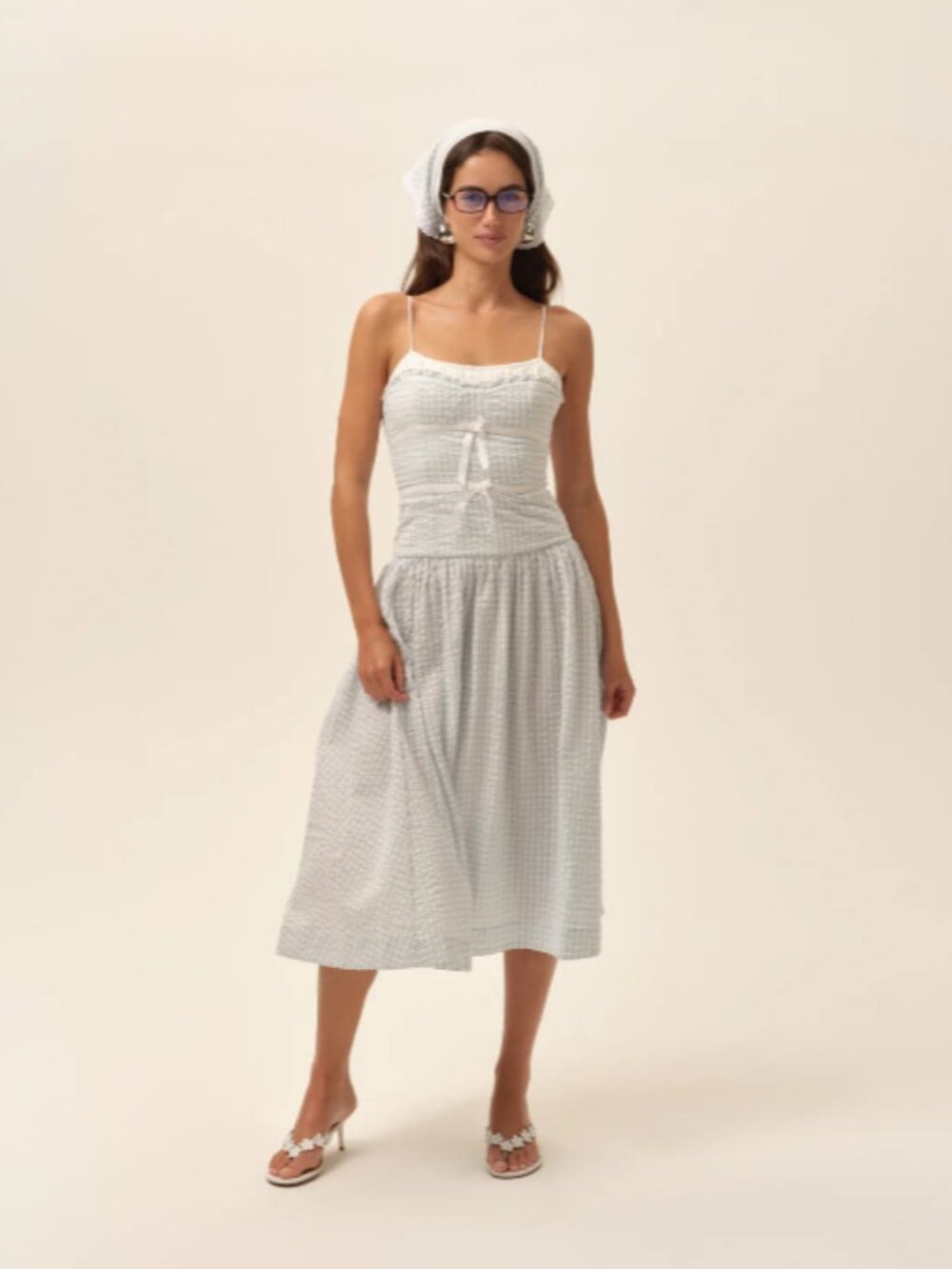 NWT For Love & Lemons Georgia Gingham Midi Dress